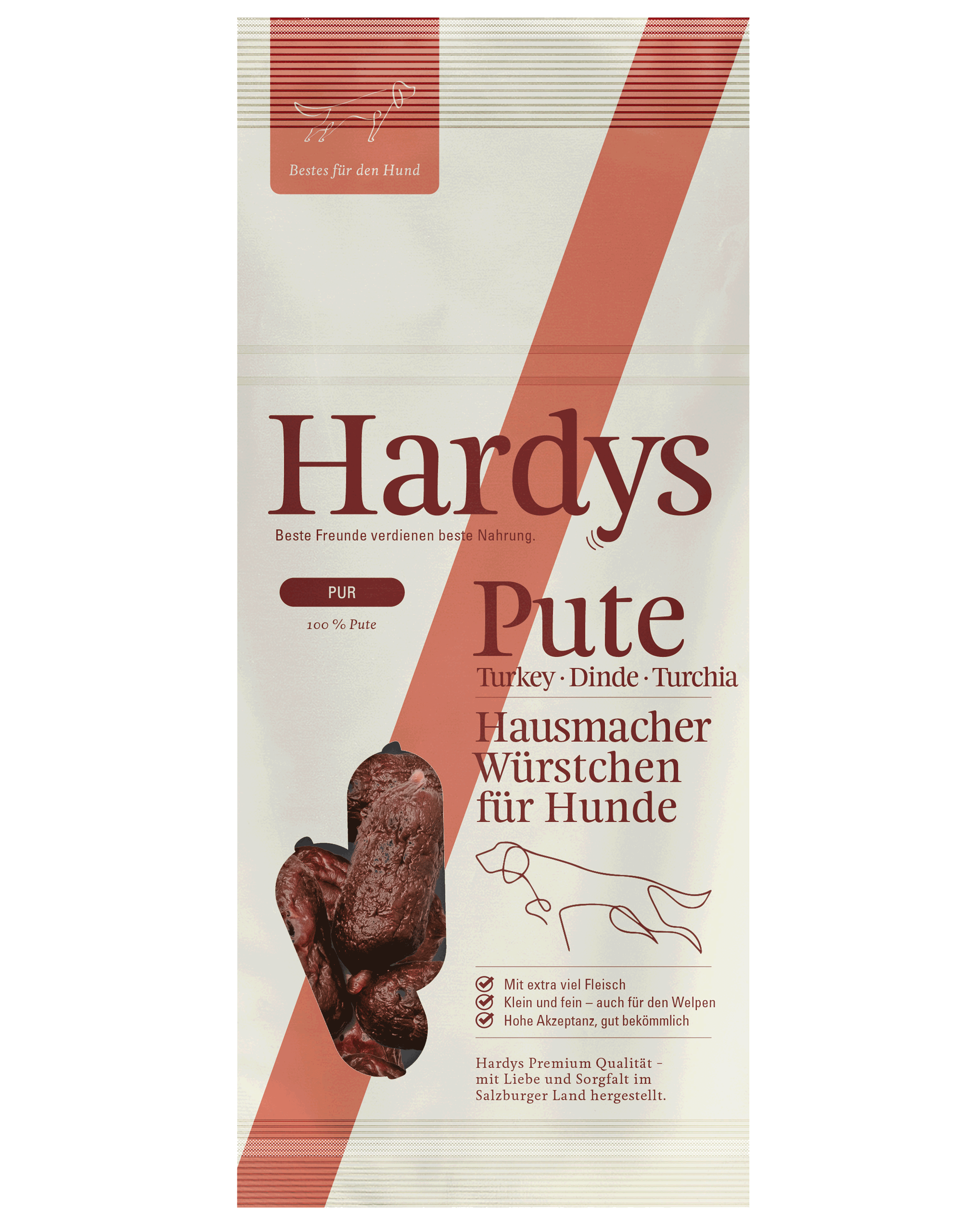 Hardys Pur Pute Hausmacher Würstchen, 80 g