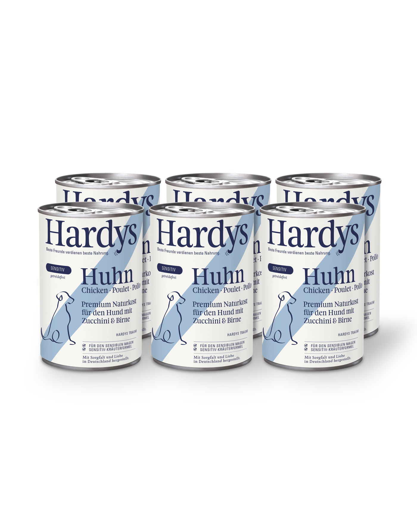 Hardys Sensitiv Huhn mit Zucchini & Birne, 6 x 400 g