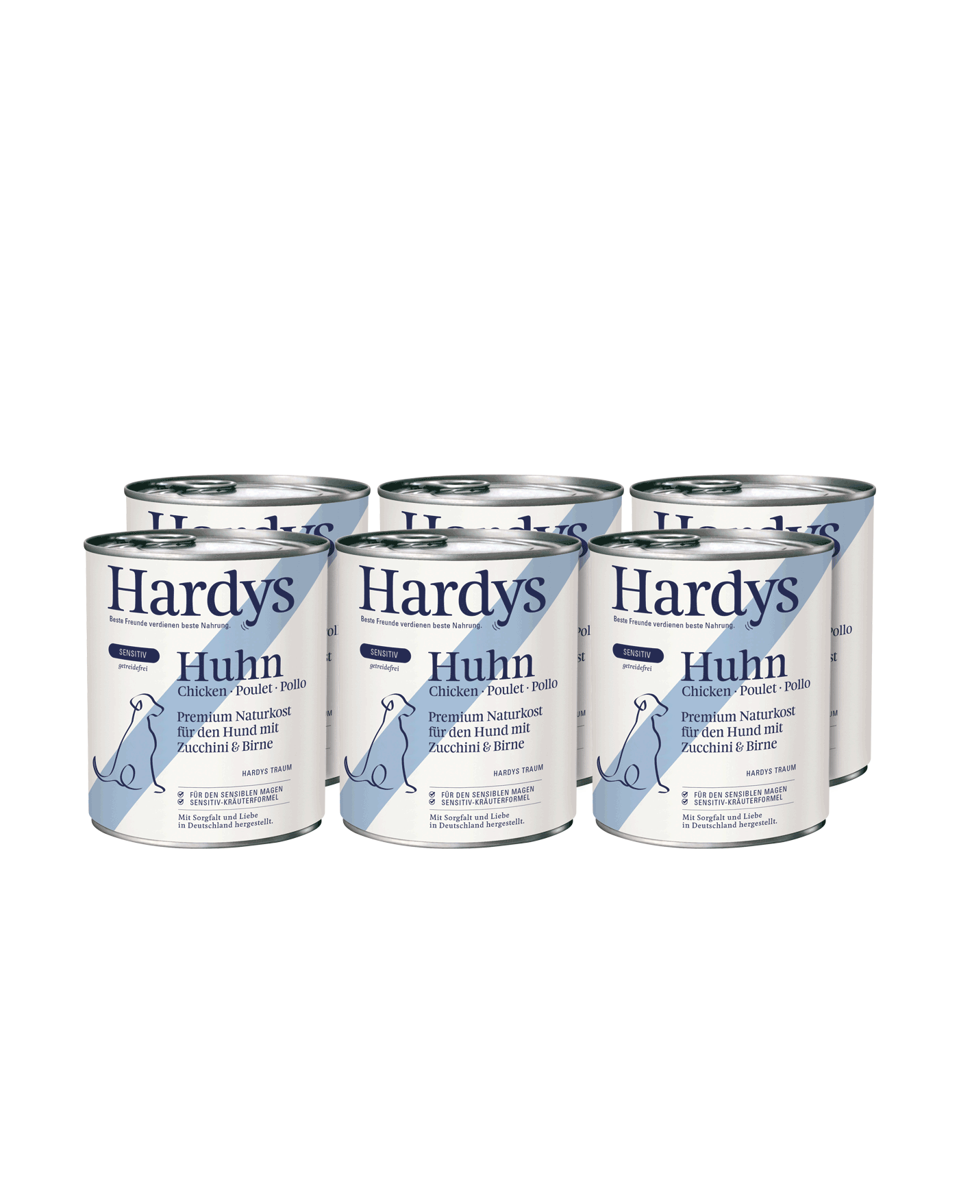 Hardys Sensitiv Huhn mit Zucchini & Birne, 6 x 800 g