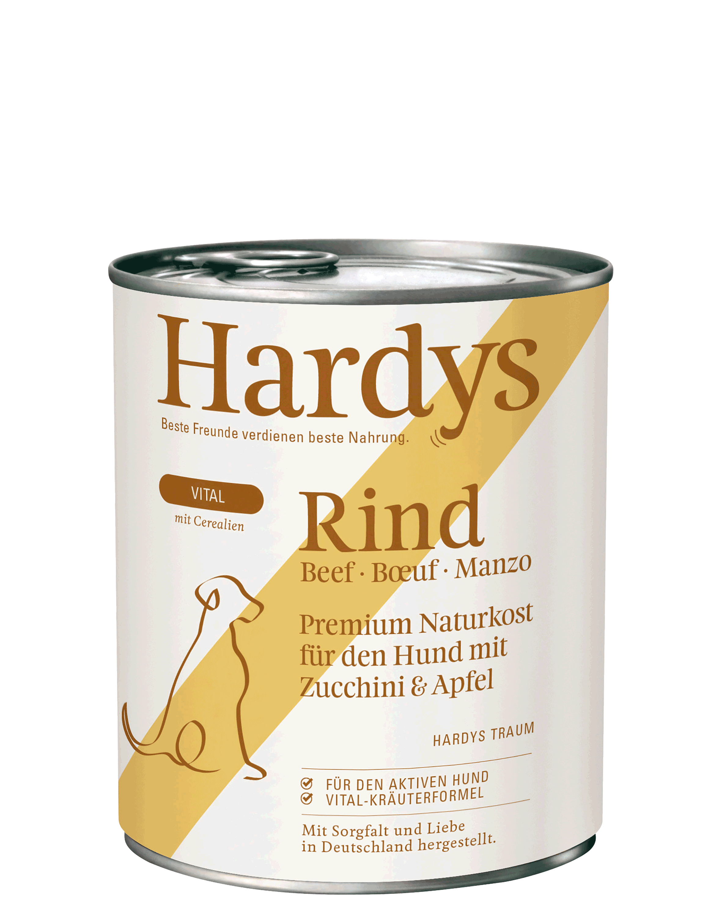 Hardys Vital Rind mit Zucchini & Apfel, 800 g