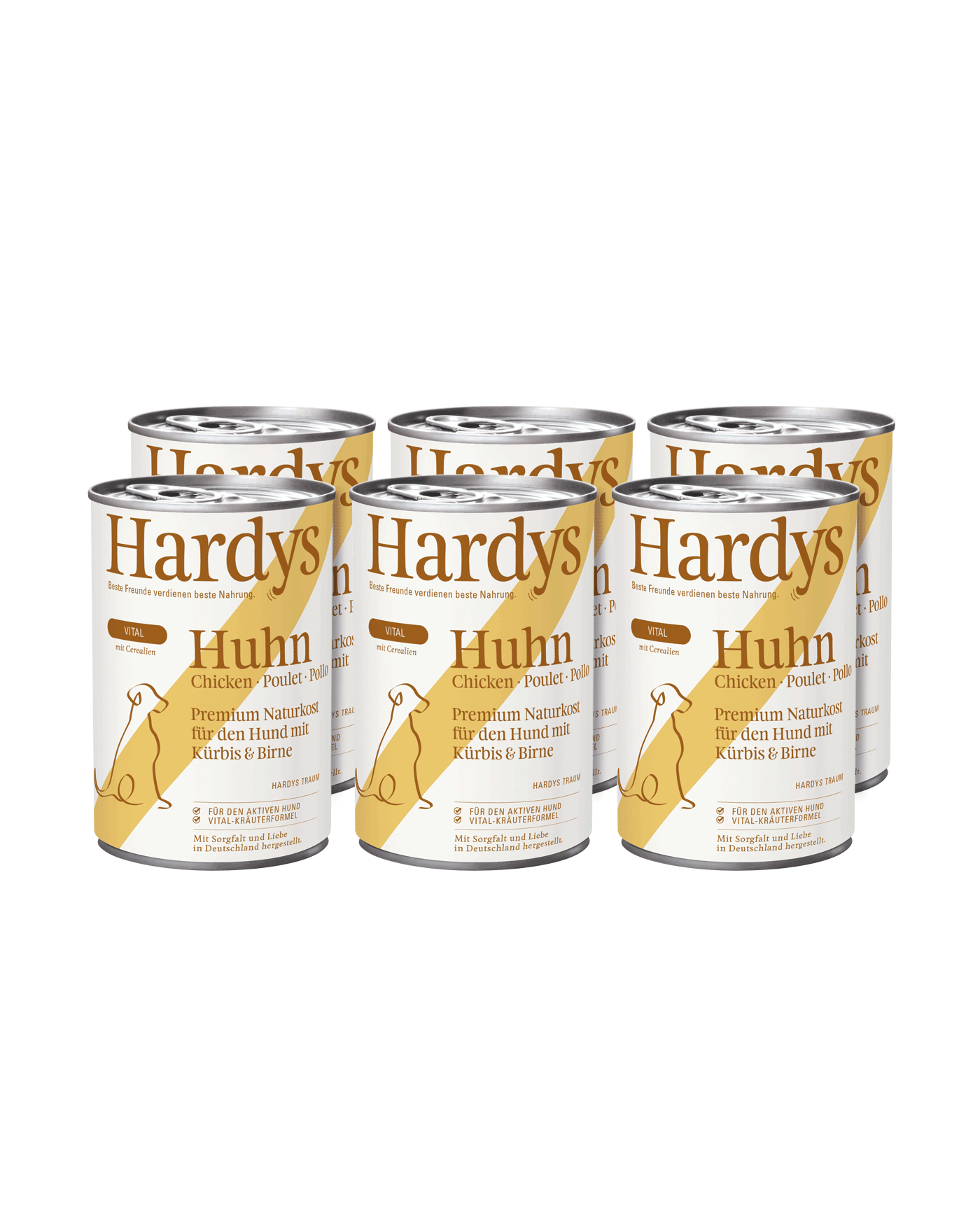 Hardys Vital Huhn mit Kürbis & Birne, 6 x 400 g