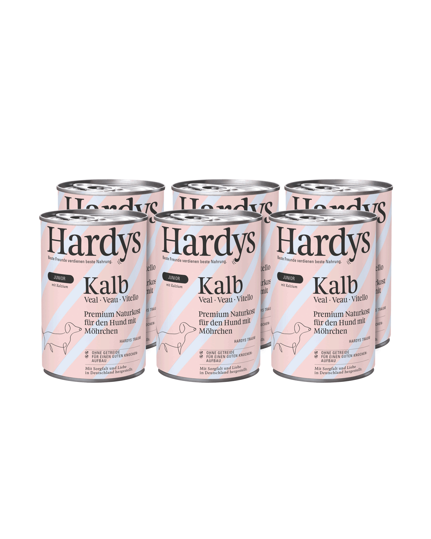 Hardys Junior Kalb mit Möhrchen, 6 x 400 g