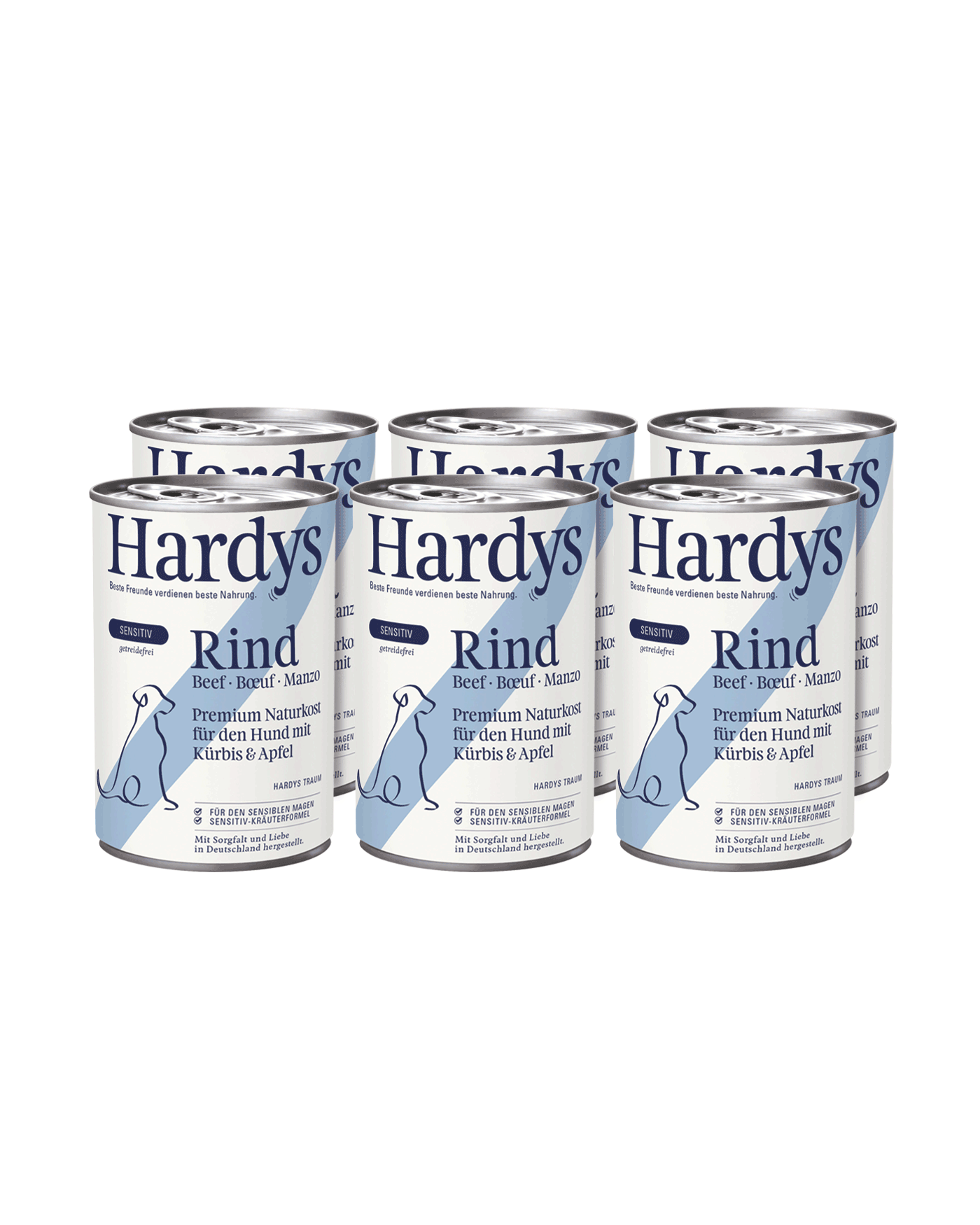 Hardys Sensitiv Rind mit Kürbis & Apfel, 6 x 400 g
