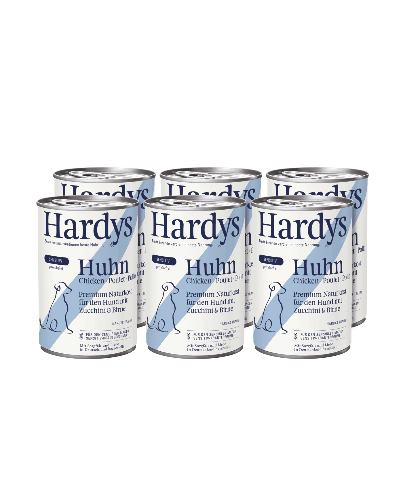Hardys Sensitiv Huhn mit Zucchini & Birne, 6 x 400 g