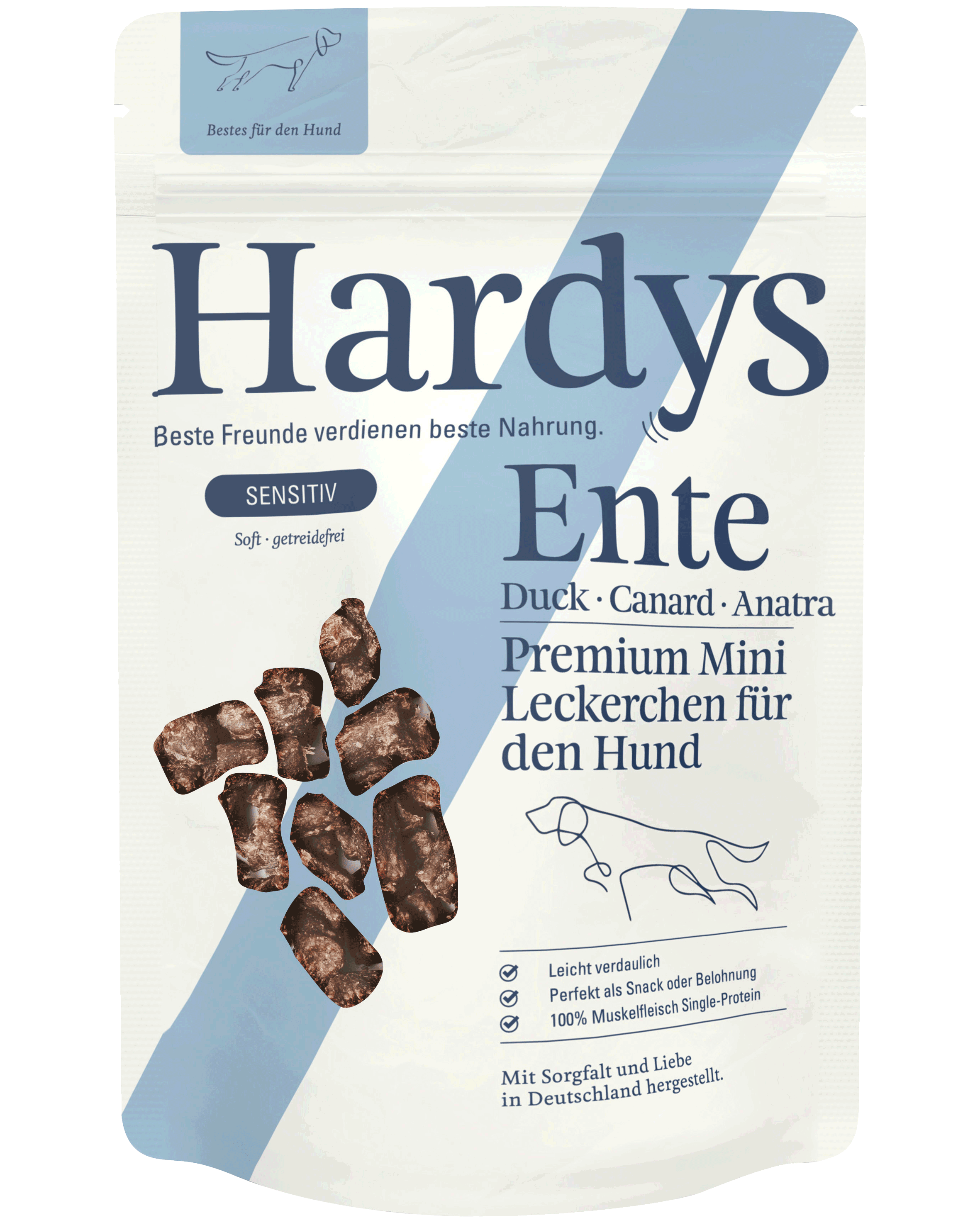 Hardys Sensitiv Ente Minis mit Apfel, 125 g