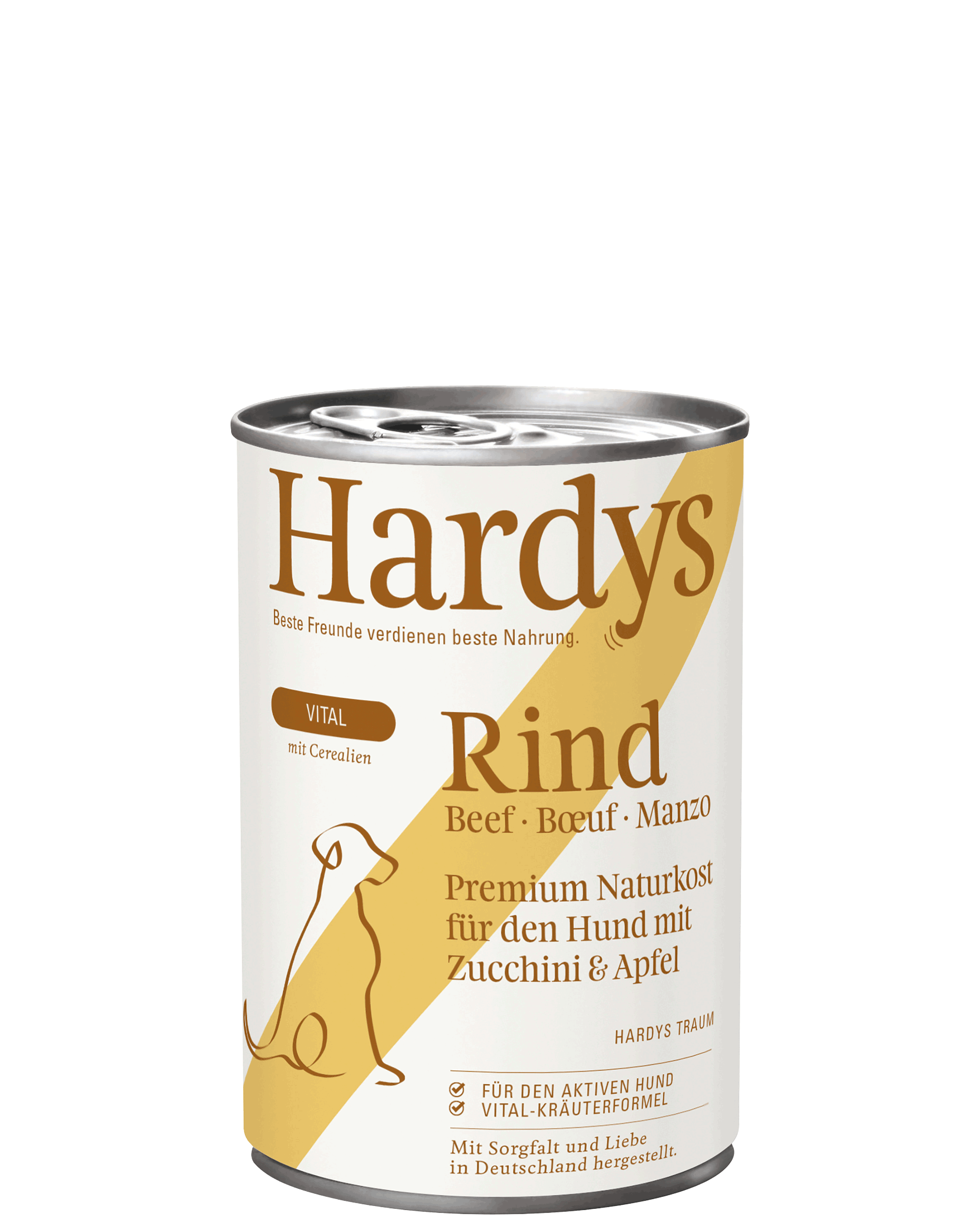 Hardys Vital Rind mit Zucchini & Apfel, 400 g