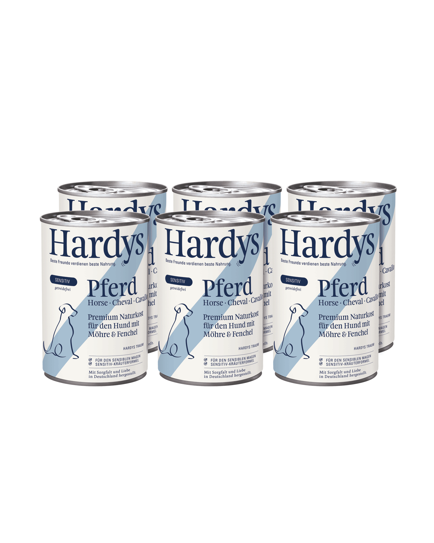 Hardys Sensitiv Pferd mit Möhre & Fenchel, 6 x 400 g