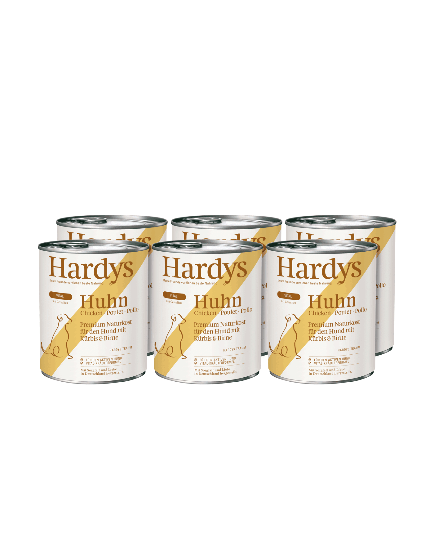 Hardys Vital Huhn mit Kürbis & Birne, 6 x 800 g