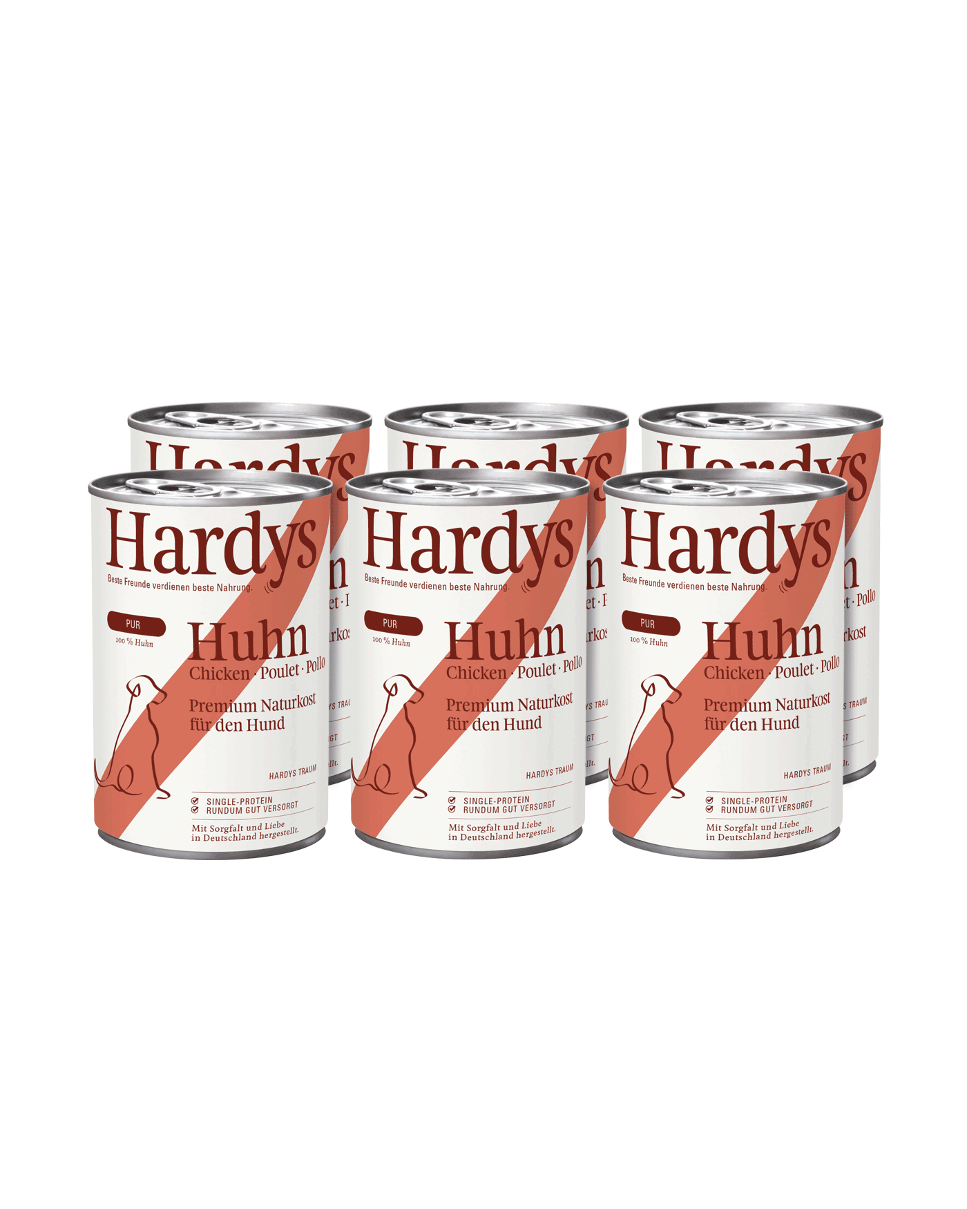 Hardys Pur Huhn, 6 x 400 g